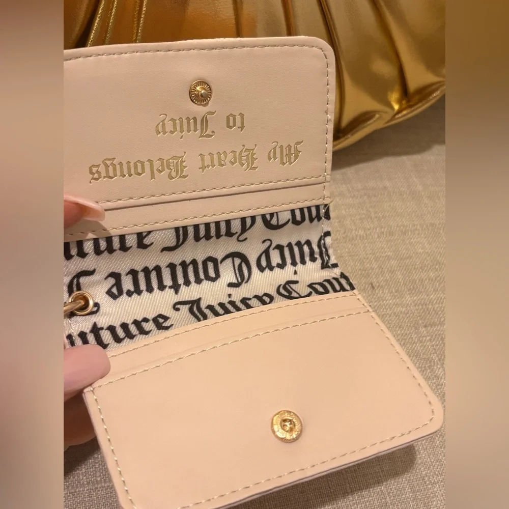 Juicy Couture Light Pink Monogram Key & Card Holder